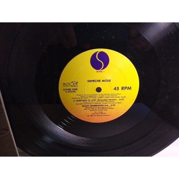 Depeche Mode Question Of Time Lust 12" EP Black Celebration Synth-Pop Mute 1986 - Picture 6 of 6